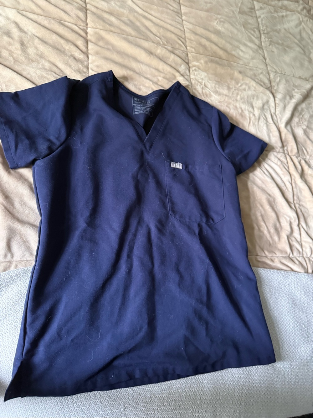 Figs navy blue scrub top